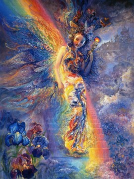 matteo the featherbed fan Painting - JW goddesses iris keeper of the rainbow Fantasy